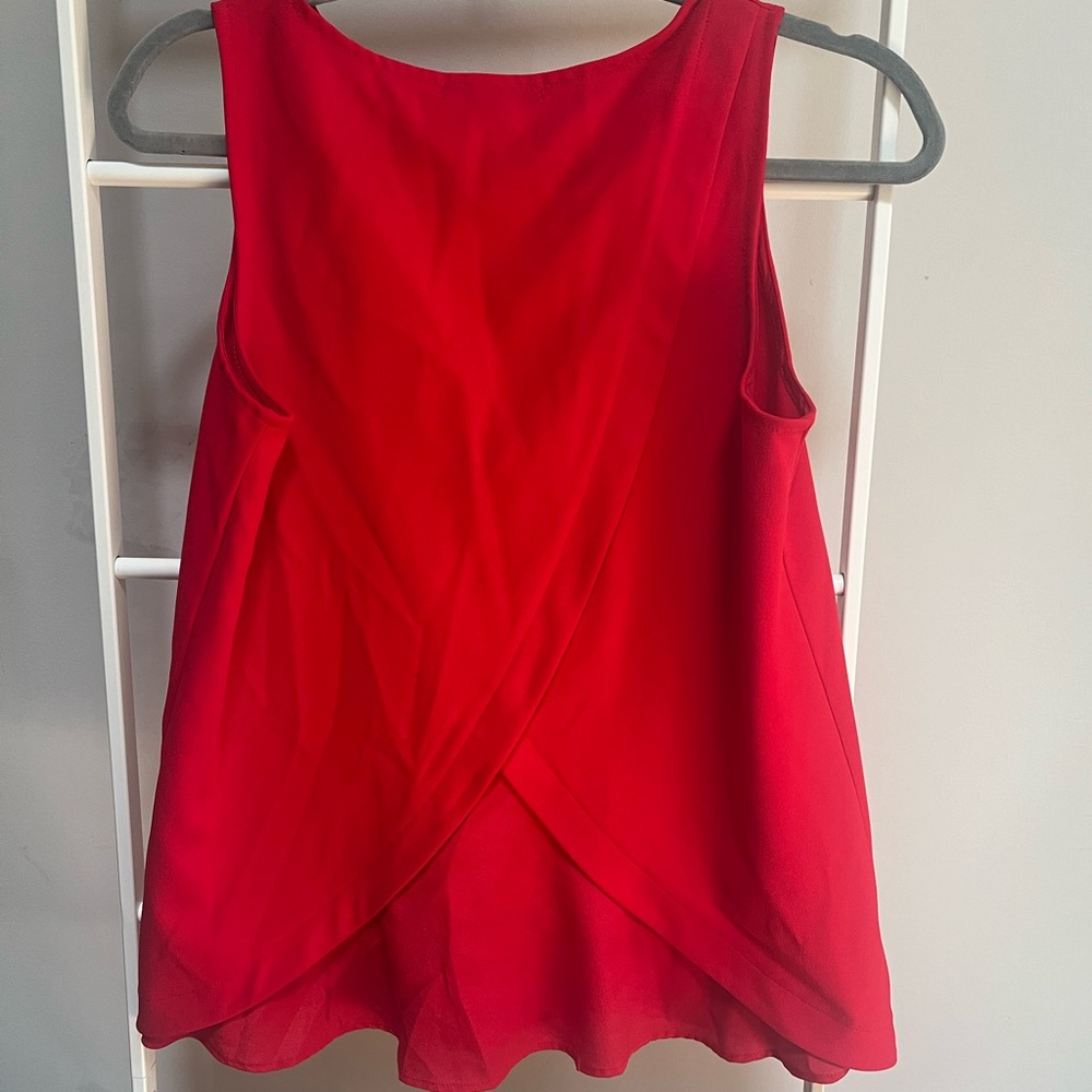 Banana Republic Red Tank Crossover Back